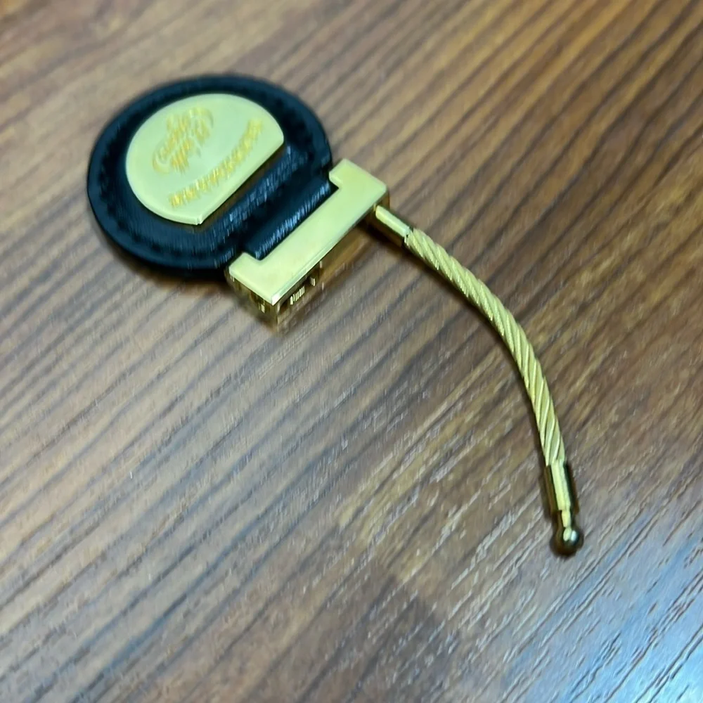 Dannemann Cigars Black & Gold Tone Key Chain Key Chains